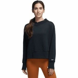 Nike Dri-fit Get Fit Womens Fleece Long-sleeve Training Top In Black